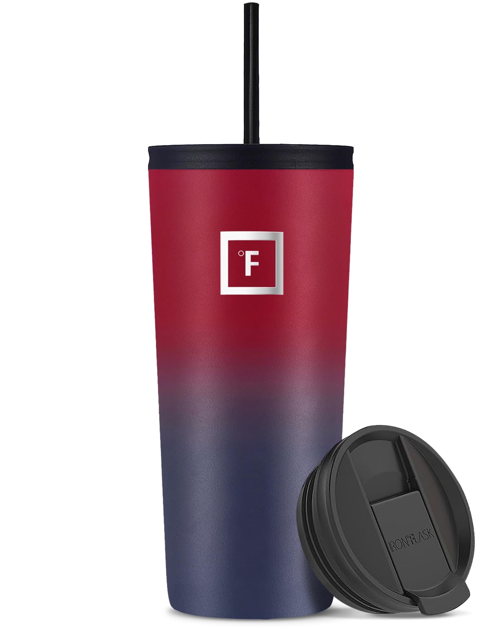IRON °FLASK Classic Tumbler arcoíris-oscuro, tapa sólida, ideal para viaje diario