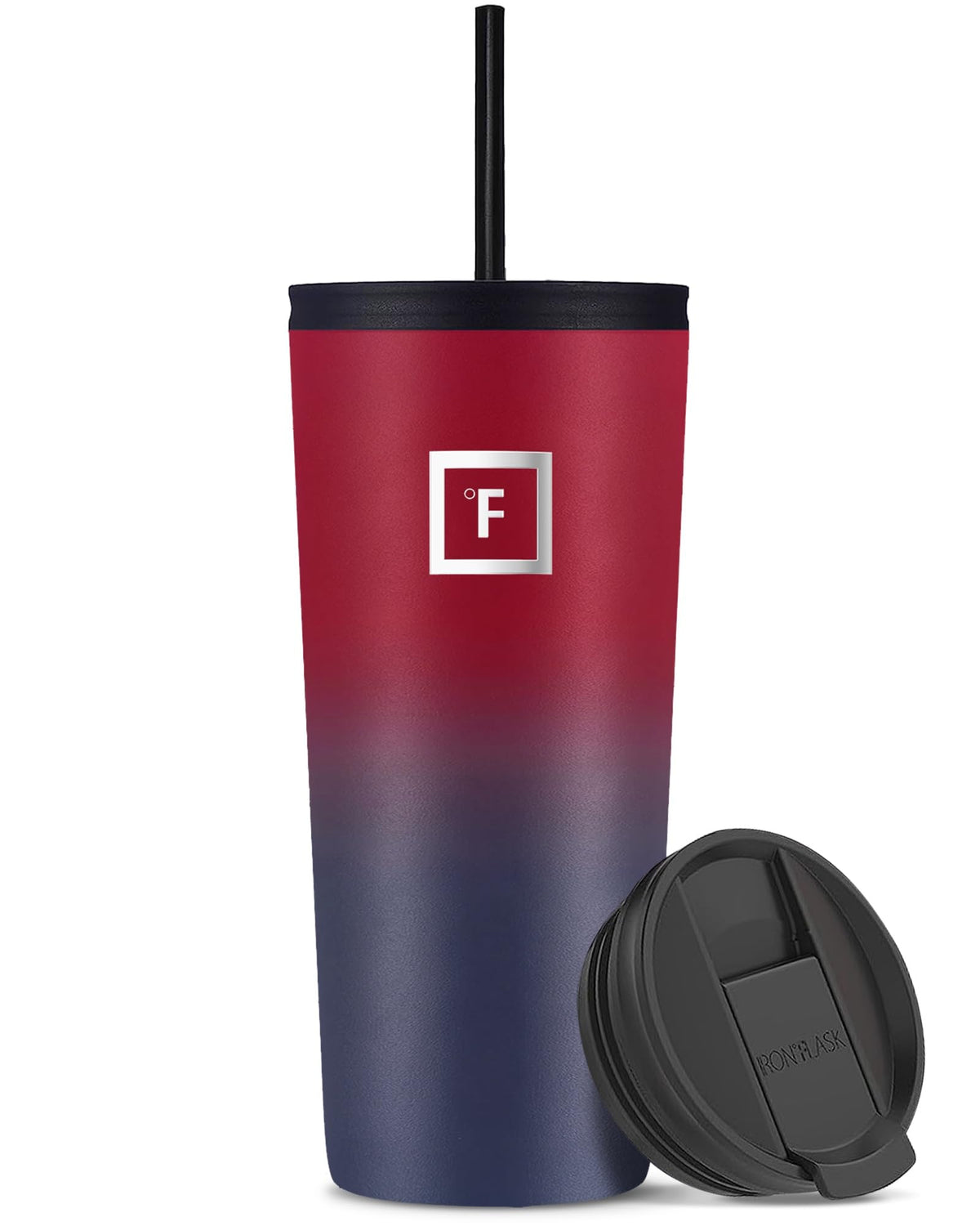IRON °FLASK Classic Tumbler arcoíris-oscuro, tapa sólida, ideal para viaje diario
