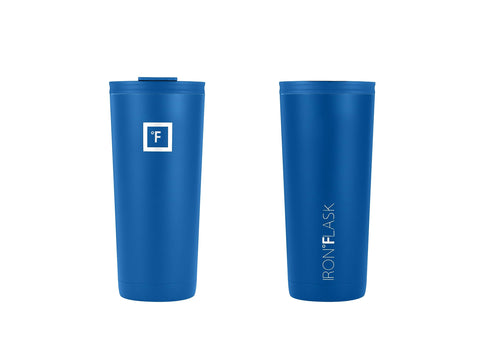 IRON °FLASK Classic Tumbler en cobalto, tapa anti-fugas para evitar derrames