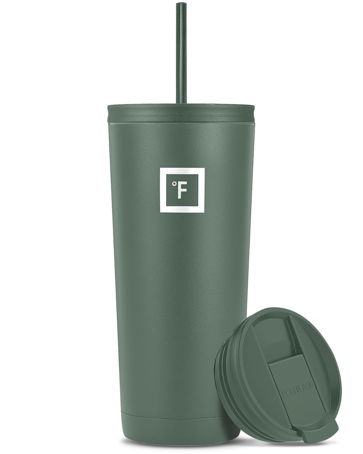 IRON °FLASK Classic Tumbler Sage frente: diseño elegante y duradero para uso diario.