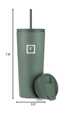 IRON °FLASK Classic Tumbler Sage base de goma evita deslizamientos.