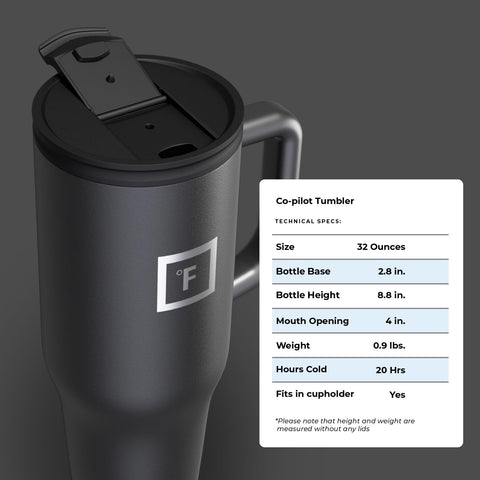 IRON °FLASK Co-Pilot dos tapas incluidas para cualquier ocasión