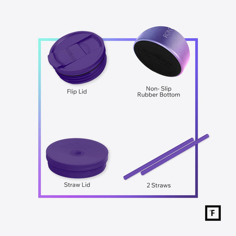 IRON °FLASK Co-Pilot: tapa hermética de doble función para viaje seguro.