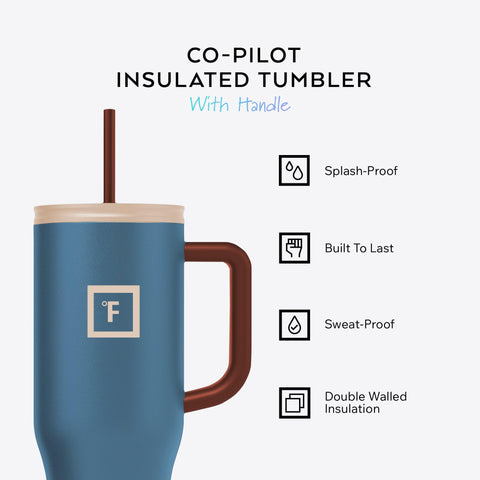 IRON °FLASK Co-Pilot: tapa volteable para sellado seguro en movimiento
