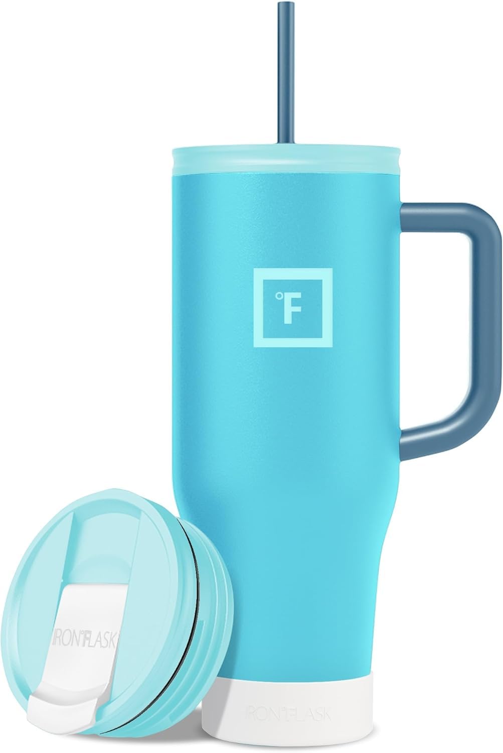 IRON °FLASK Co-Pilot: taza aislada azul bruma lista para bebidas calientes o frías