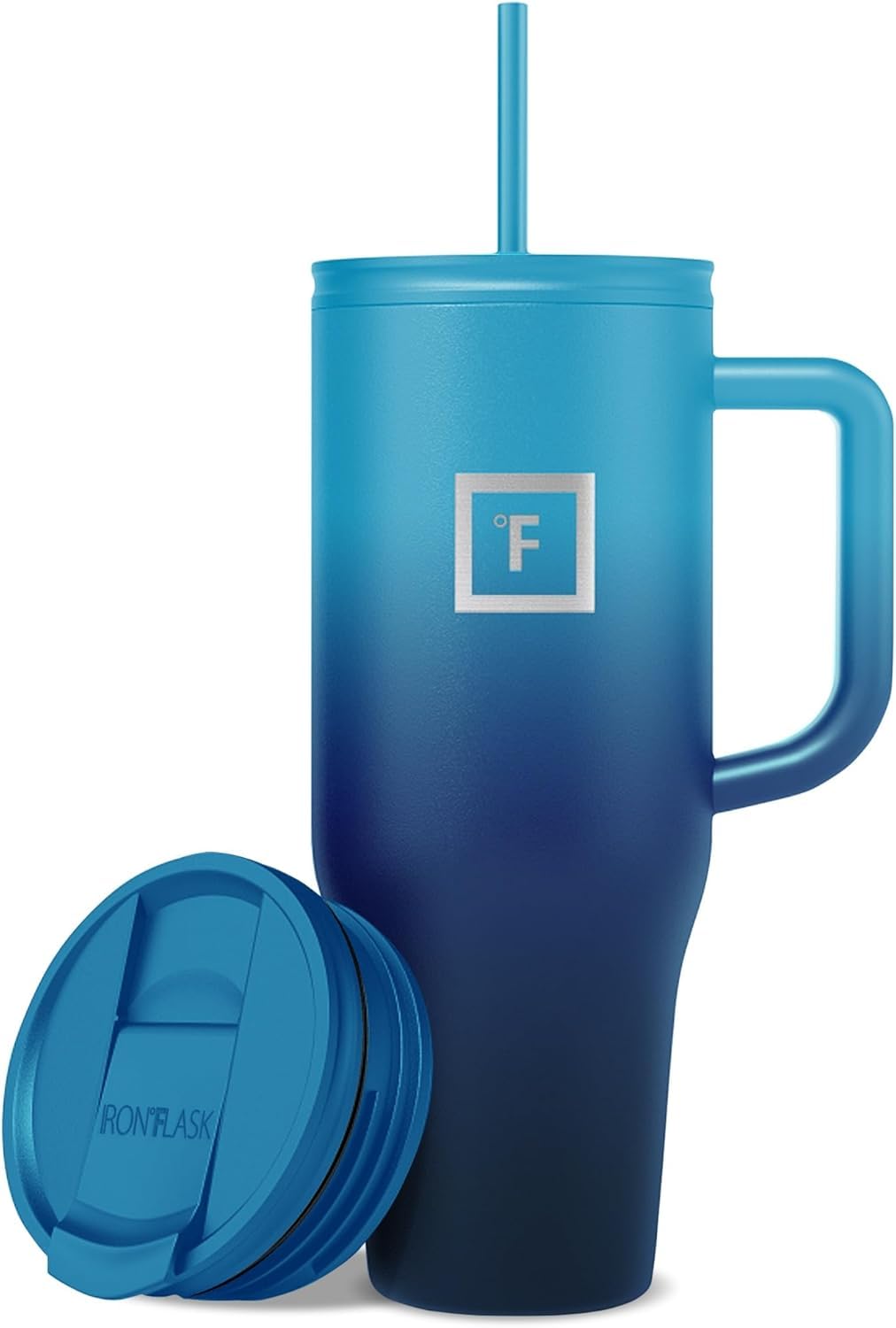 IRON °FLASK Co-Pilot con pajita para bebidas frías o calientes en movimiento