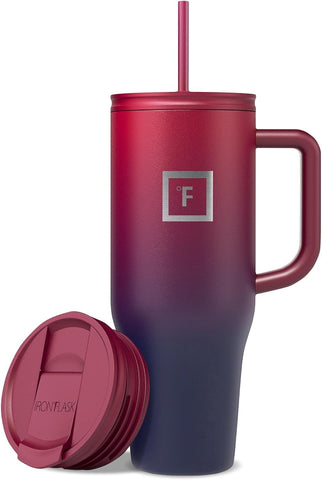 IRON °FLASK Co-Pilot con pajita, ideal para beber sobre la marcha.