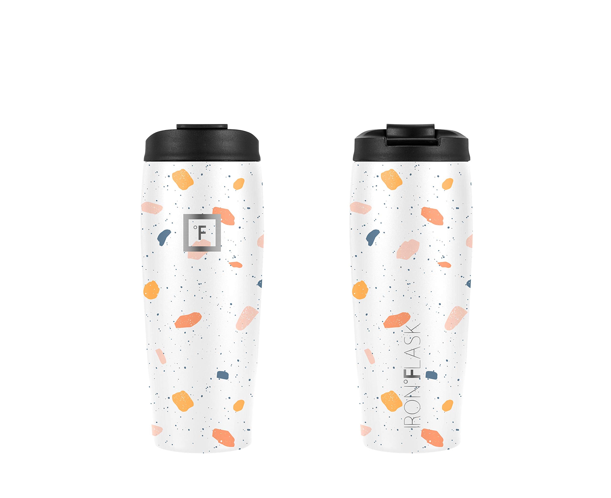 IRON °FLASK Nomad Tumbler Terrazzo 20oz acabado polvo, diseño elegante y resistente.