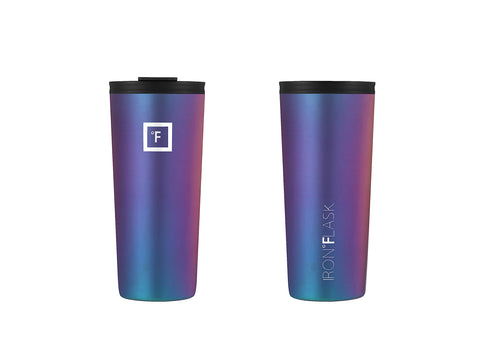 IRON °FLASK Vaso termico clasico aurora, base antideslizante para mayor estabilidad.