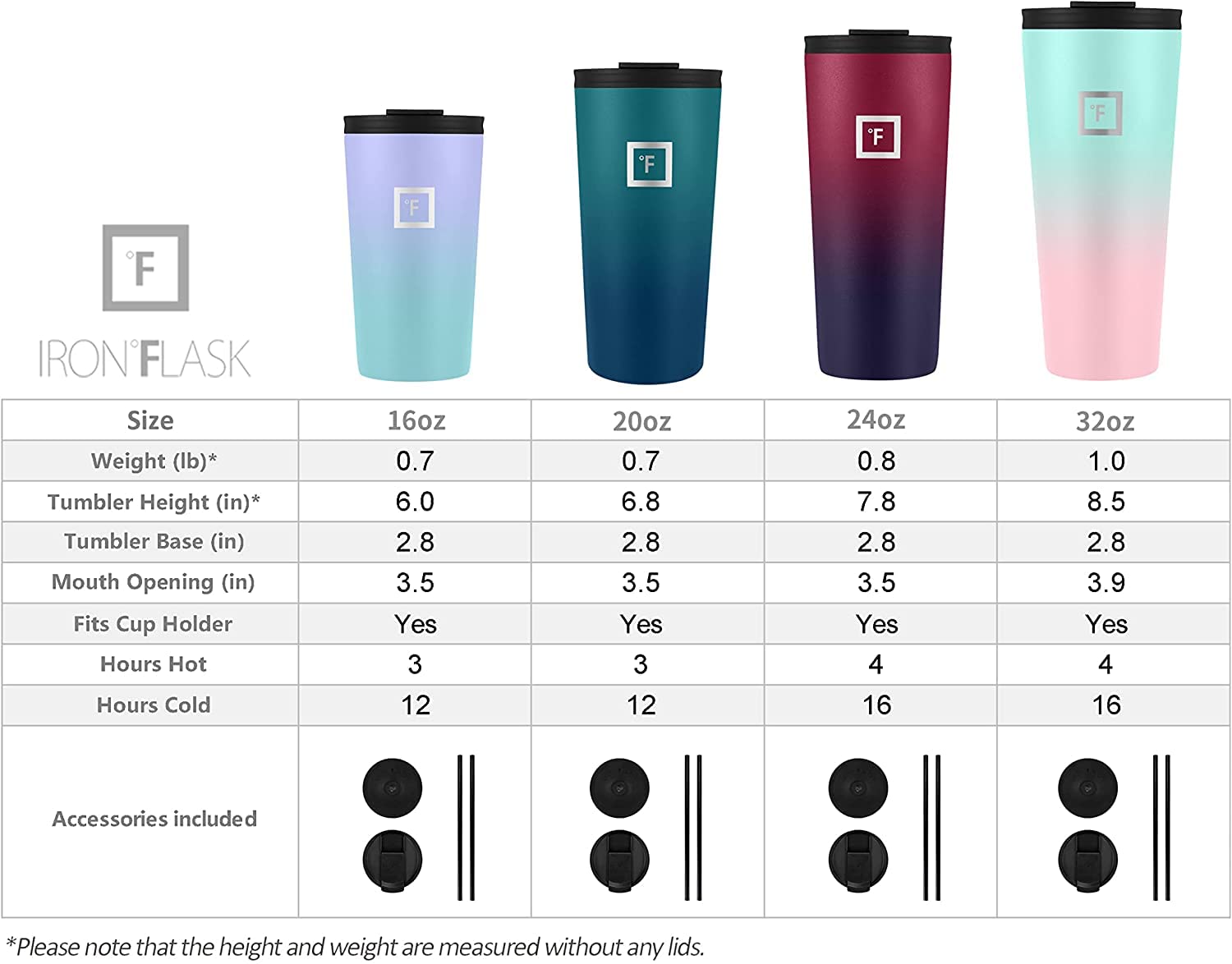 IRON °FLASK Vaso termico clasico aurora, disponible en 24oz para comodidad diaria.