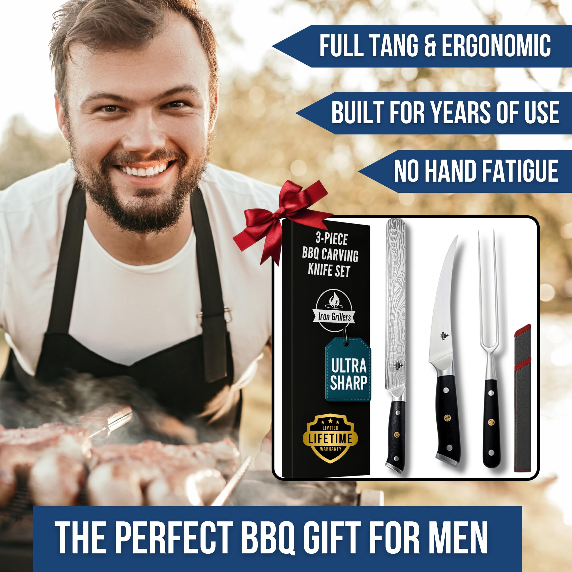 Caja regalo premium Iron Grillers, opción ideal para parrilla.