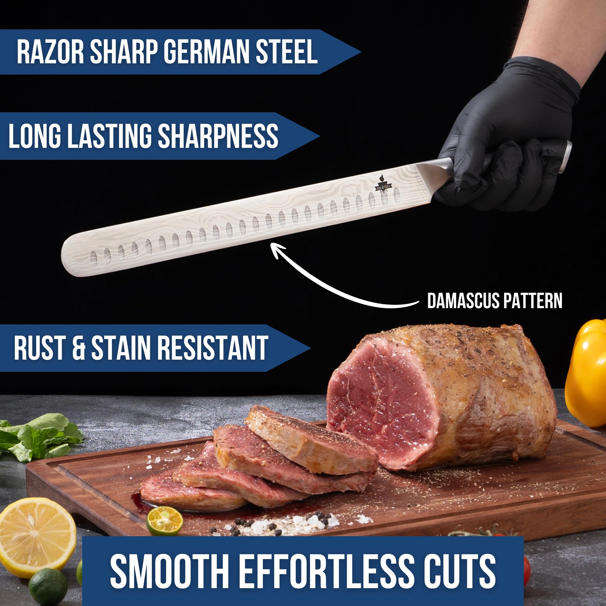 Funda de protección Iron Grillers para cuchillos, protege filo y almacenamiento.