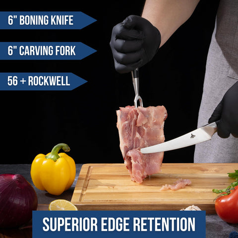 Tenedor Iron Grillers para trinchar, sujeción estable al servir.