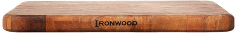 Primer plano de la textura acacia Ironwood Oslo con tonos cálidos