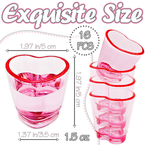 Irrmshr chupito corazón rosa 1,5 oz para degustaciones