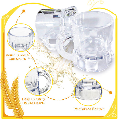 Conjunto de 30 vasos mini, base gruesa y estable.