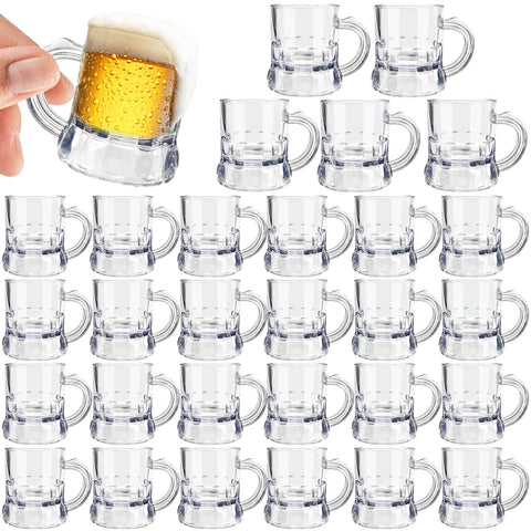 Irrmshr vasos mini plásticos con asa, ideales para degustación en fiestas.