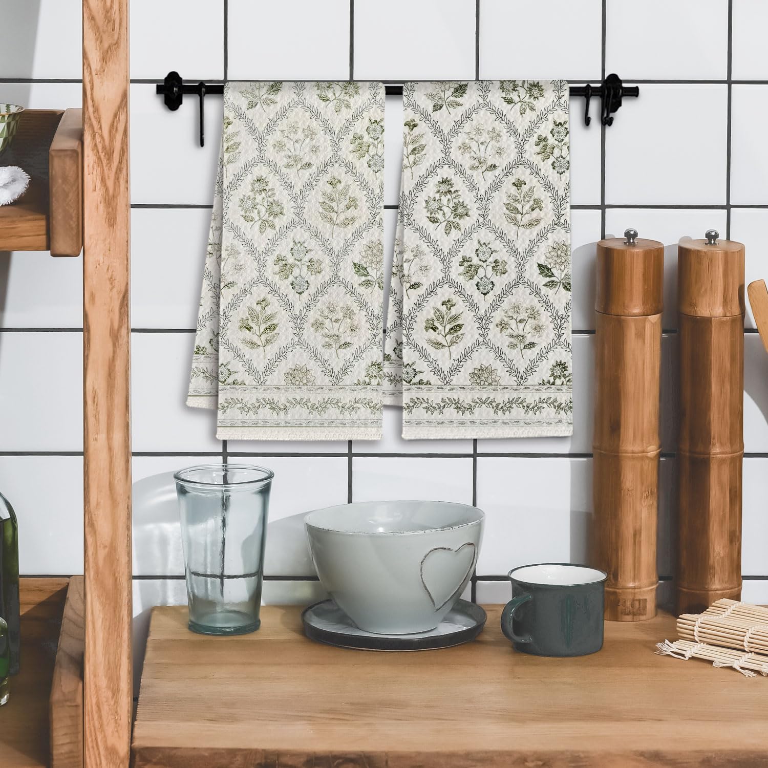 IRTAGANNY toallas cocina waffle textura suave para secado rápido.