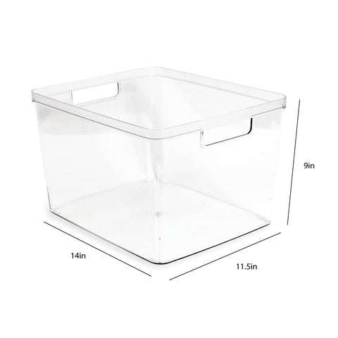 Cajas transparentes para baño Isaac Jacobs, productos a mano y organización simplificada
