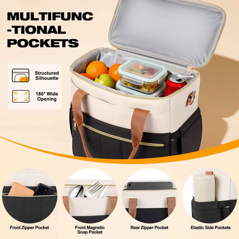 ISEYOU bolsa de 14.7L para empacar comidas completas para todo el día.