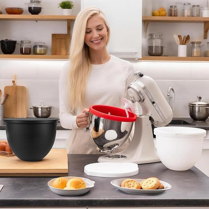 ishenkea tazon silicona 5qt kitchenaid, apto para lavavajillas y limpieza rápida