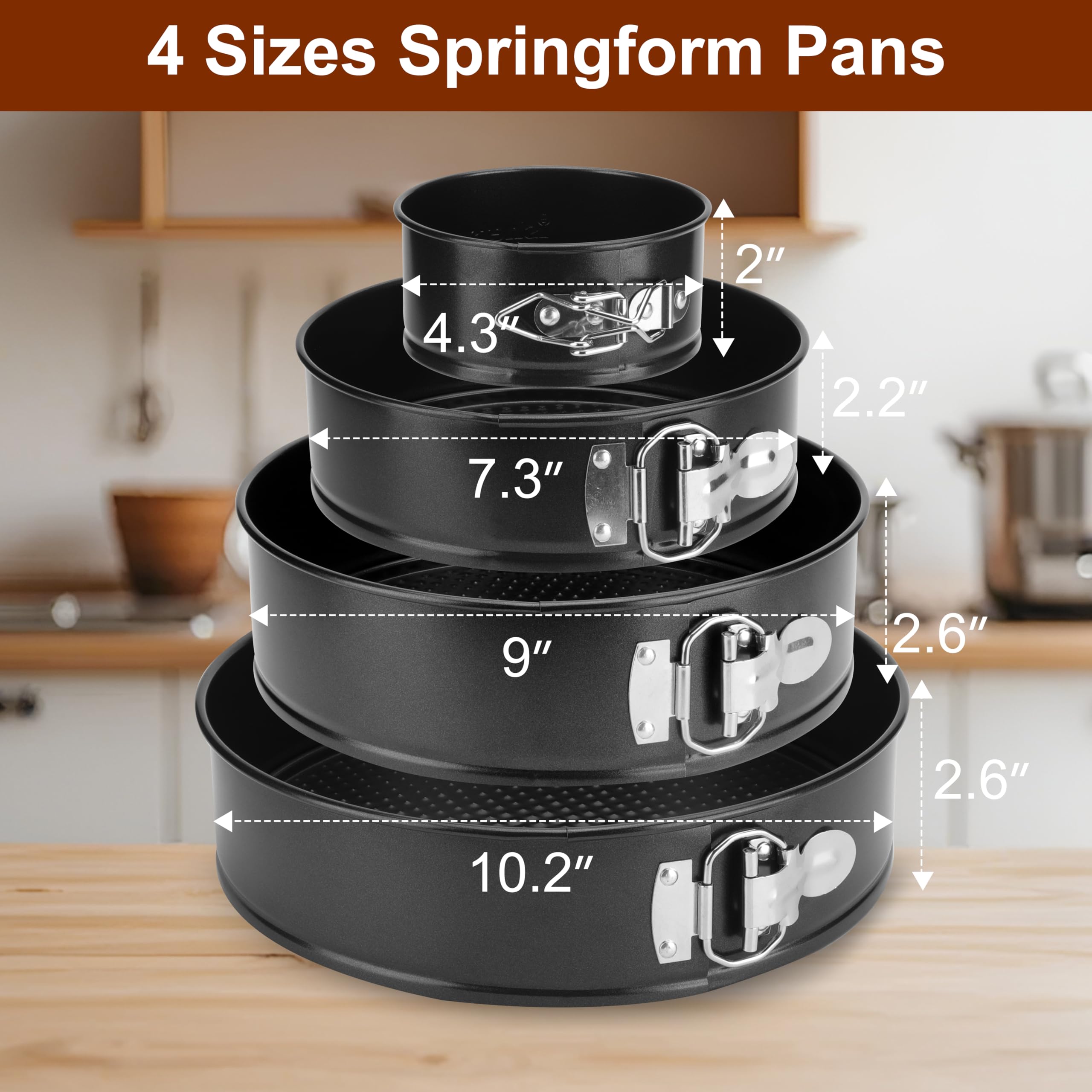 ishetao molde desmontable 7 pulgadas ideal para porciones familiares