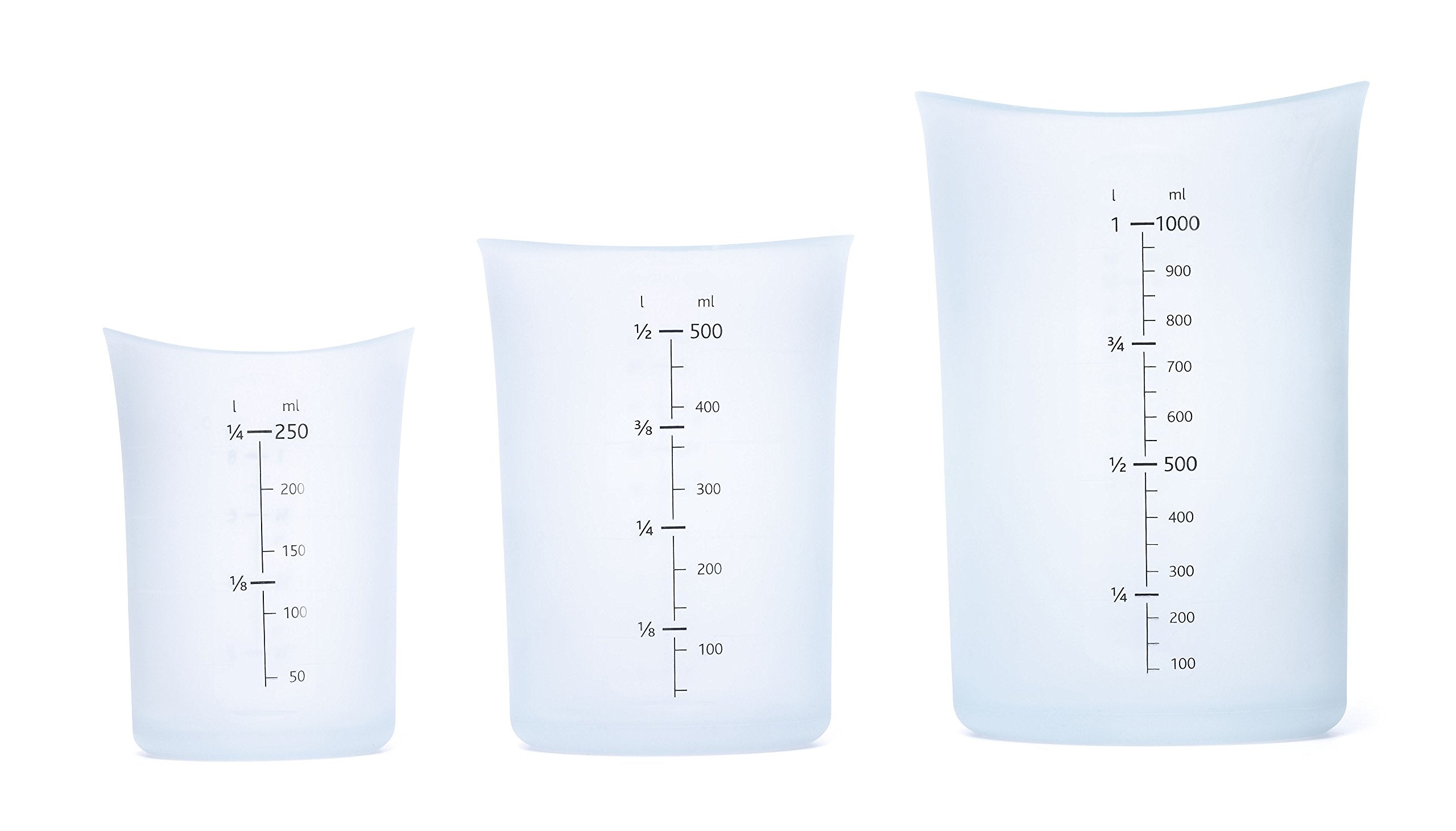 iSi Basics muestra diseño texturizado para un agarre seguro en cada taza.
