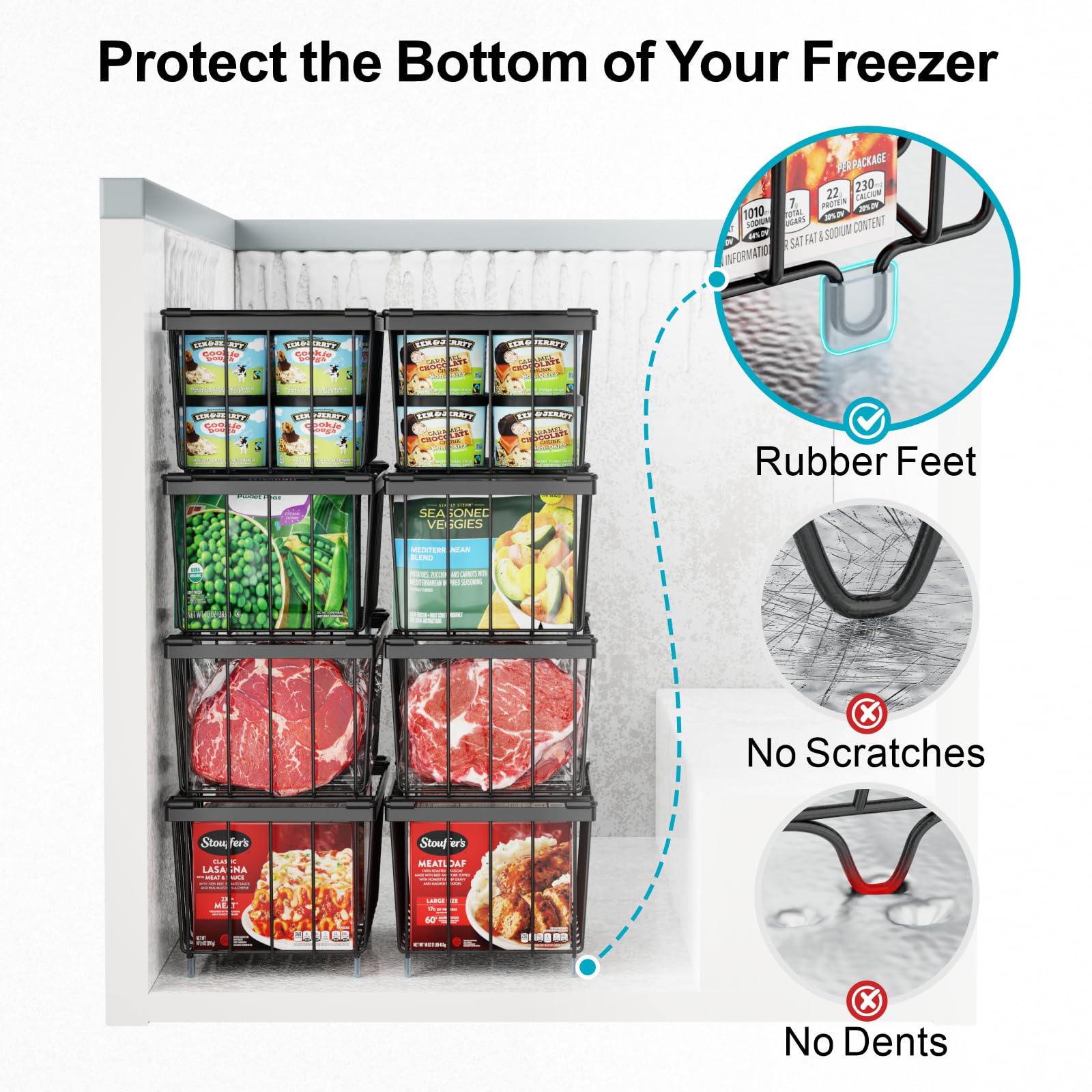iSPECLE ventilación mejorada en congelador, ayuda a frescura de los alimentos.