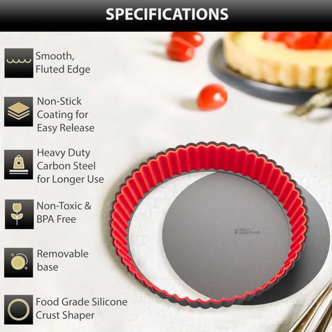 ISRAA ESSENTIALS tarta antiadherente con recubrimiento facilita horneado uniforme