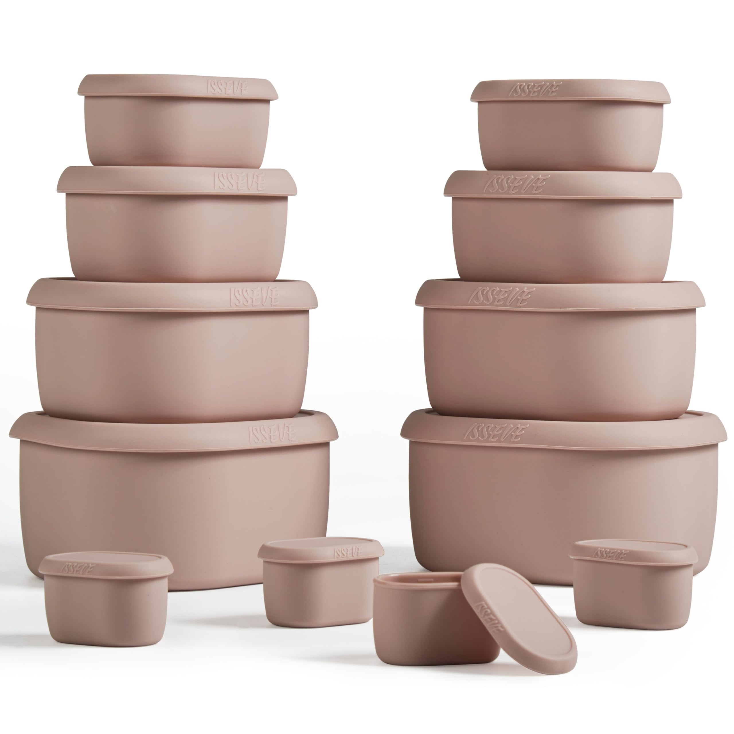 ISSEVE recipientes de silicona 33,8 oz con tapas herméticas para llevar