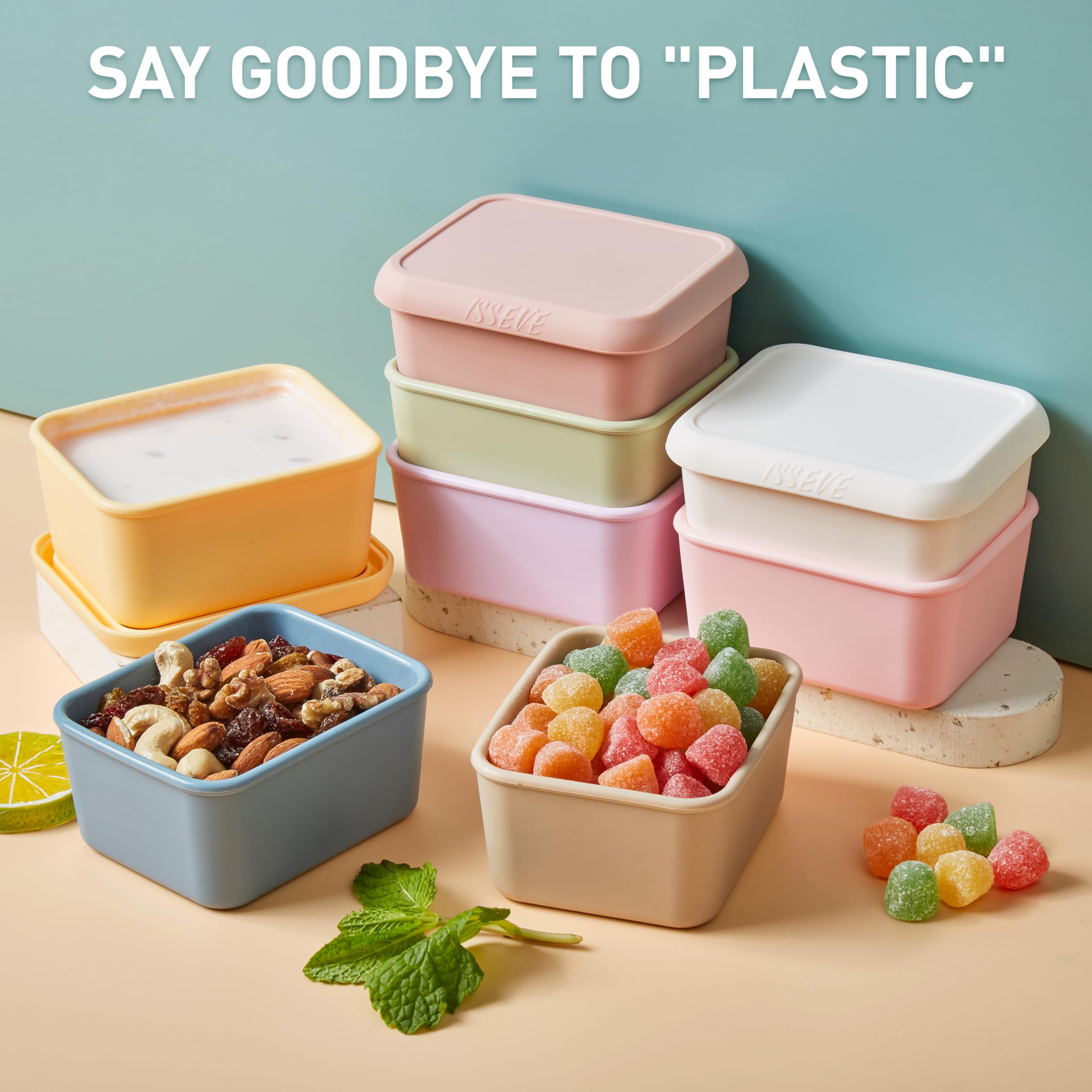 ISSEVE contenedores 8oz libres de BPA para niños, seguros