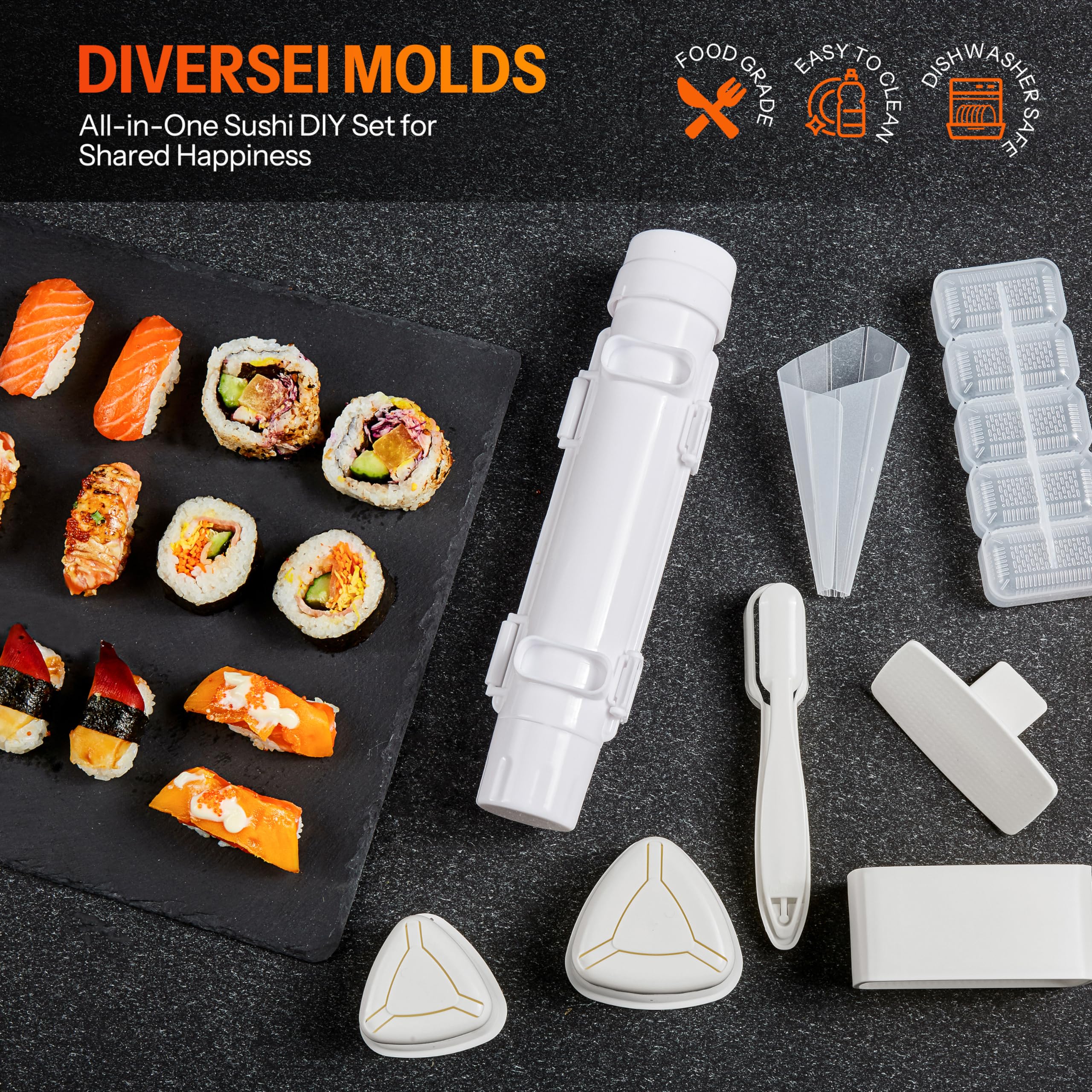 ISSEVE Cuchillo de sushi, afilado y seguro para cortar.