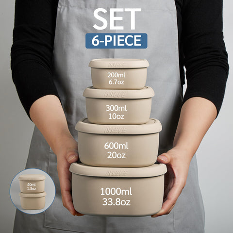 ISSEVE recipiente silicona 296 ml apilable con tapa para almacenamiento seguro