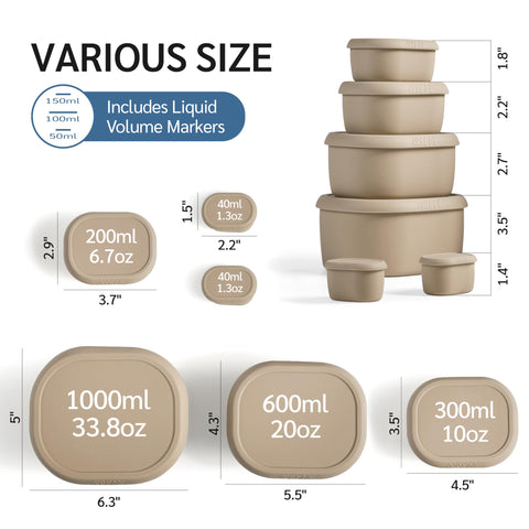 ISSEVE recipientes silicona 38 ml unidad A compacto para condimentos