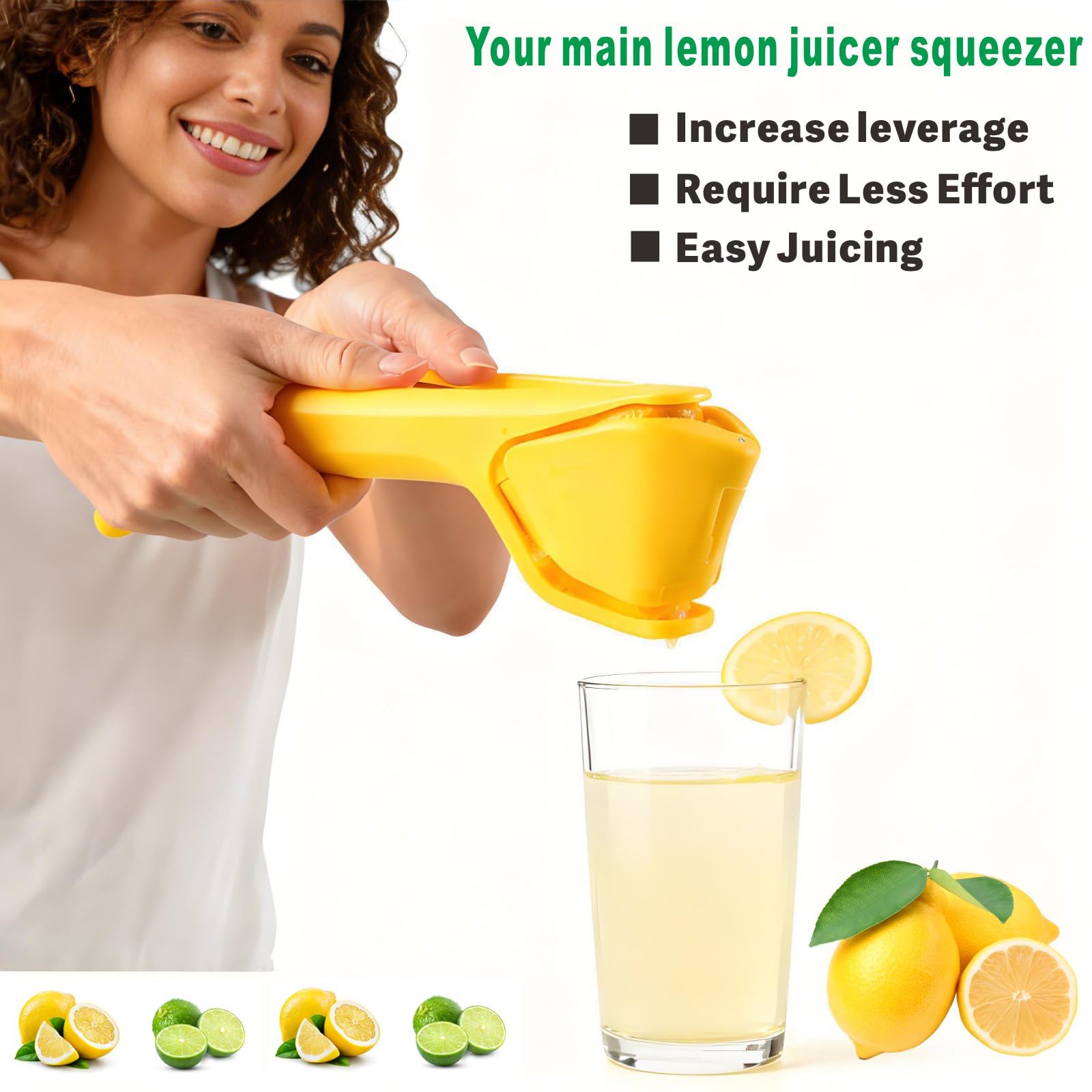iStarcas exprimidor de limones, almacenamiento compacto, cabe plano en cajón.