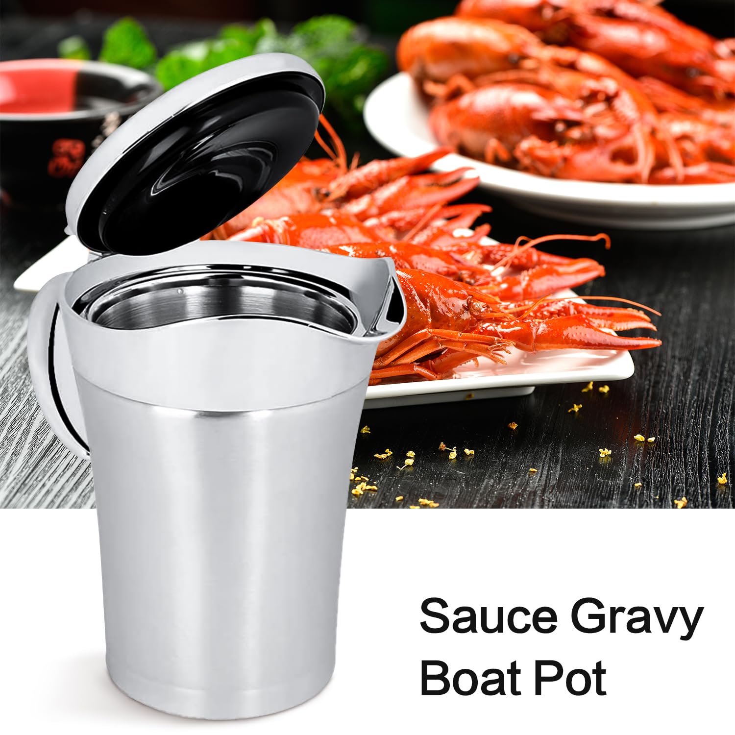 ISTOOLL Gravy Boat, aislamiento doble, mantiene caliente la salsa.