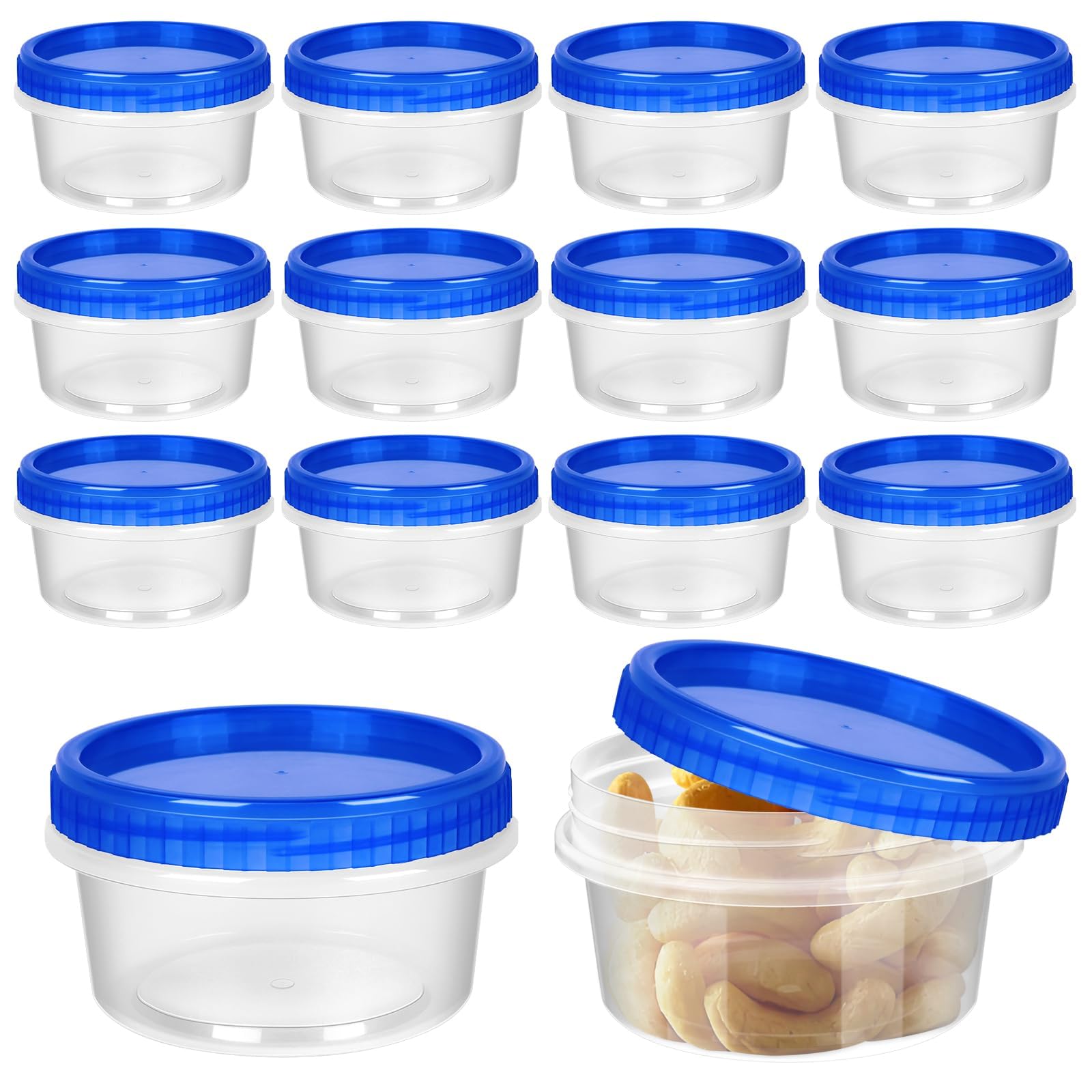 ISUSSER contenedor congelador 12 piezas con tapa azul, ideal para porciones diarias
