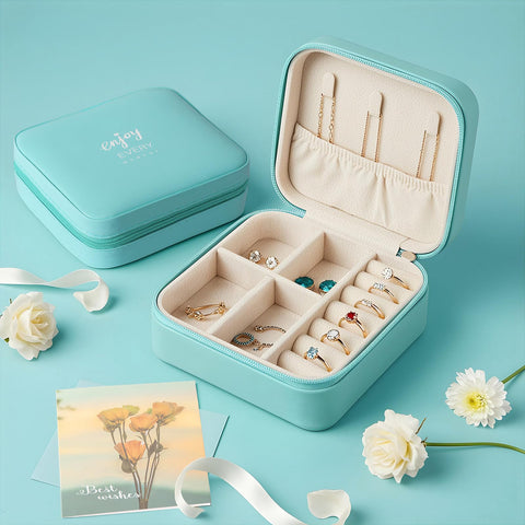 ITABLETAS joyero de terciopelo blanco, interior suave para organizar joyas