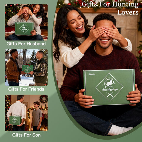 Ithmahco caja regalo temática de caza con tarjeta personalizable