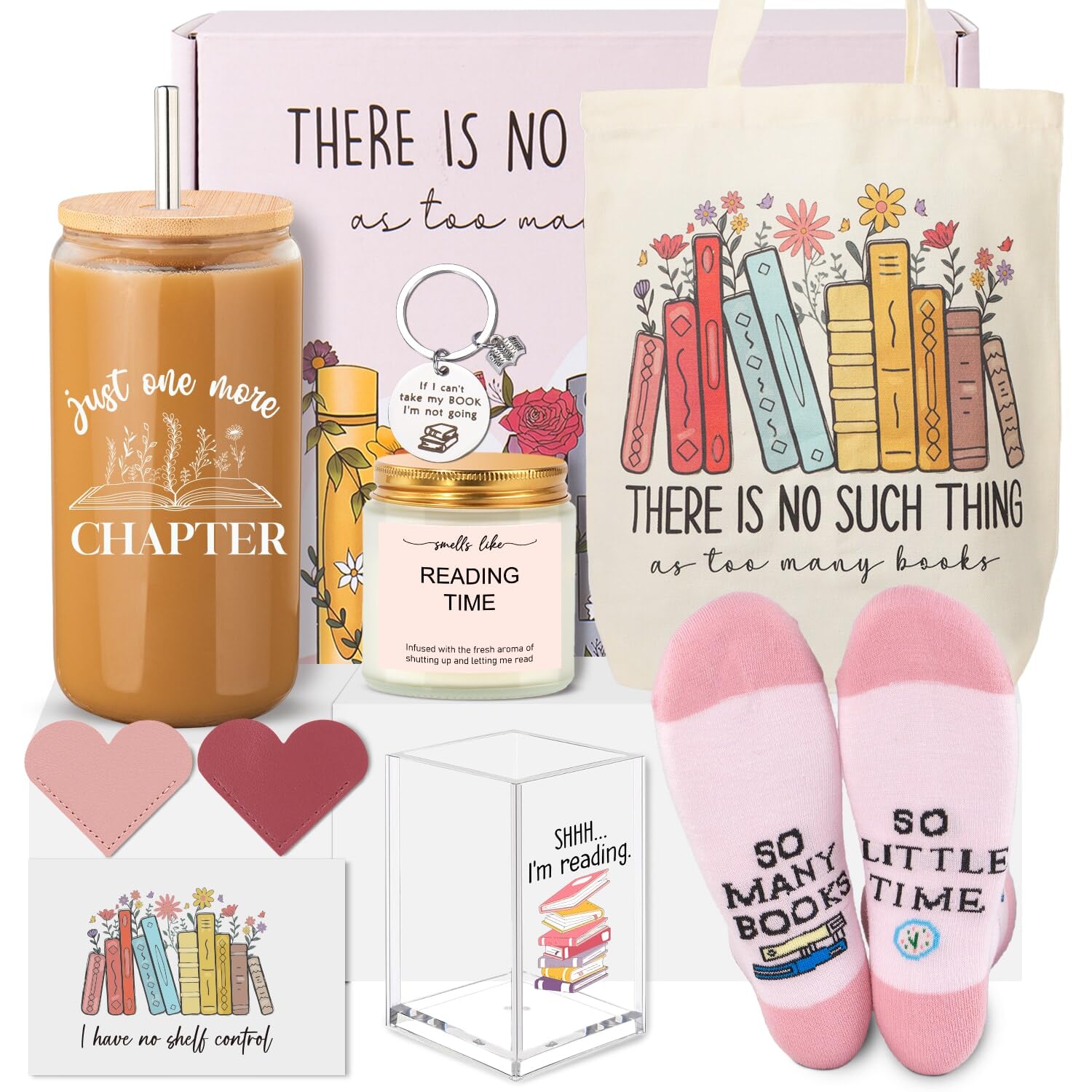 Ithmahco cesta-regalos-libros: regalo práctico para amantes de la lectura.