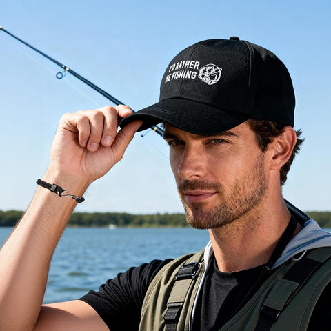 Ithmahco pulsera con anzuelo, accesorio discreto para recordar su hobby.