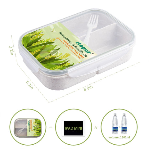 Caja bento de Itopor apta para lavavajillas en rejilla superior