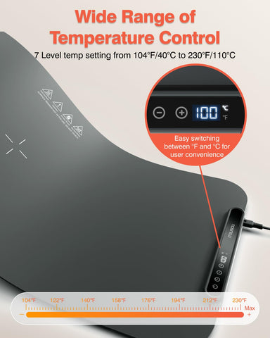 Itrusou manta calefactora con 7 niveles de temperatura para comidas calientes