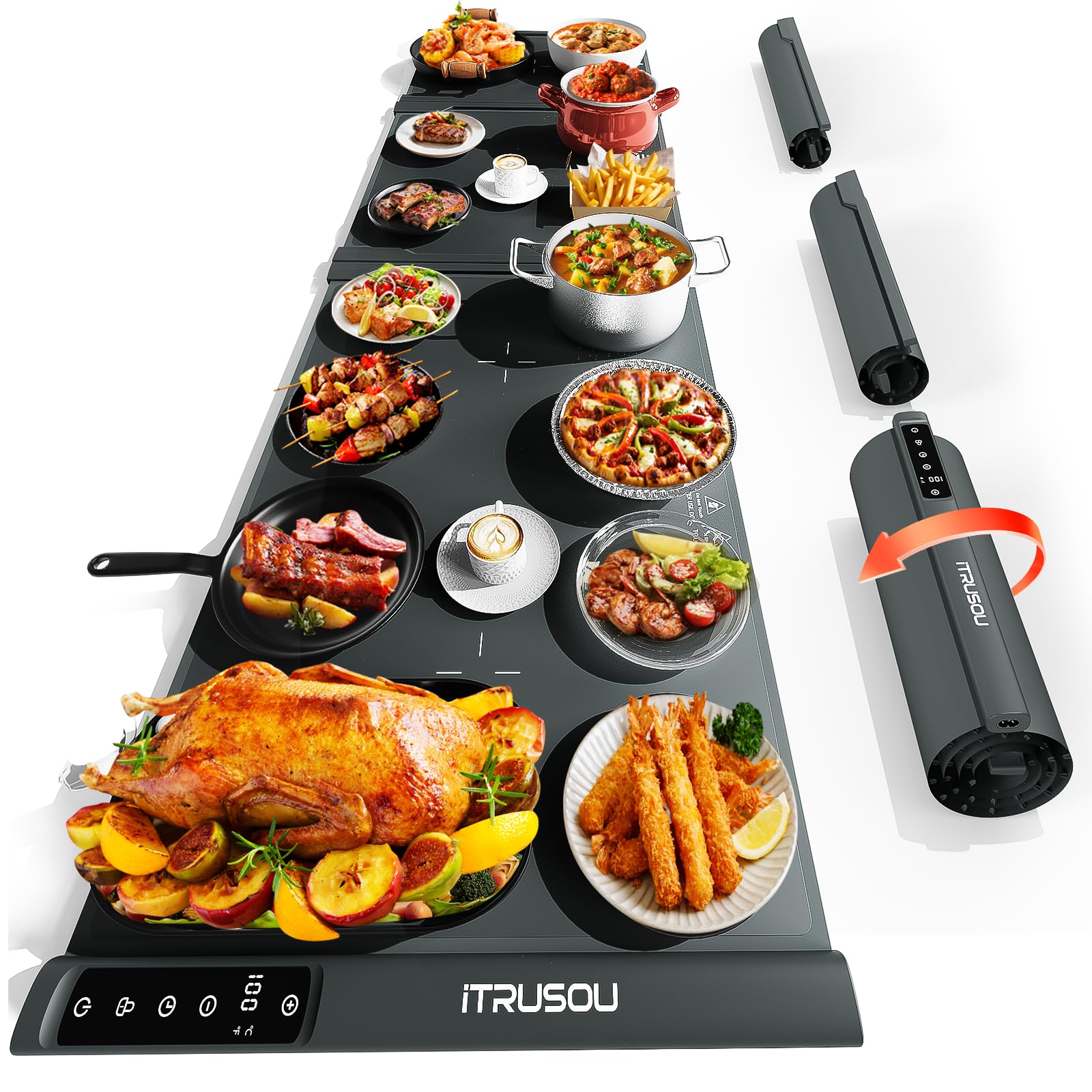 itrusou manta expandible con paneles conectados para buffet estable