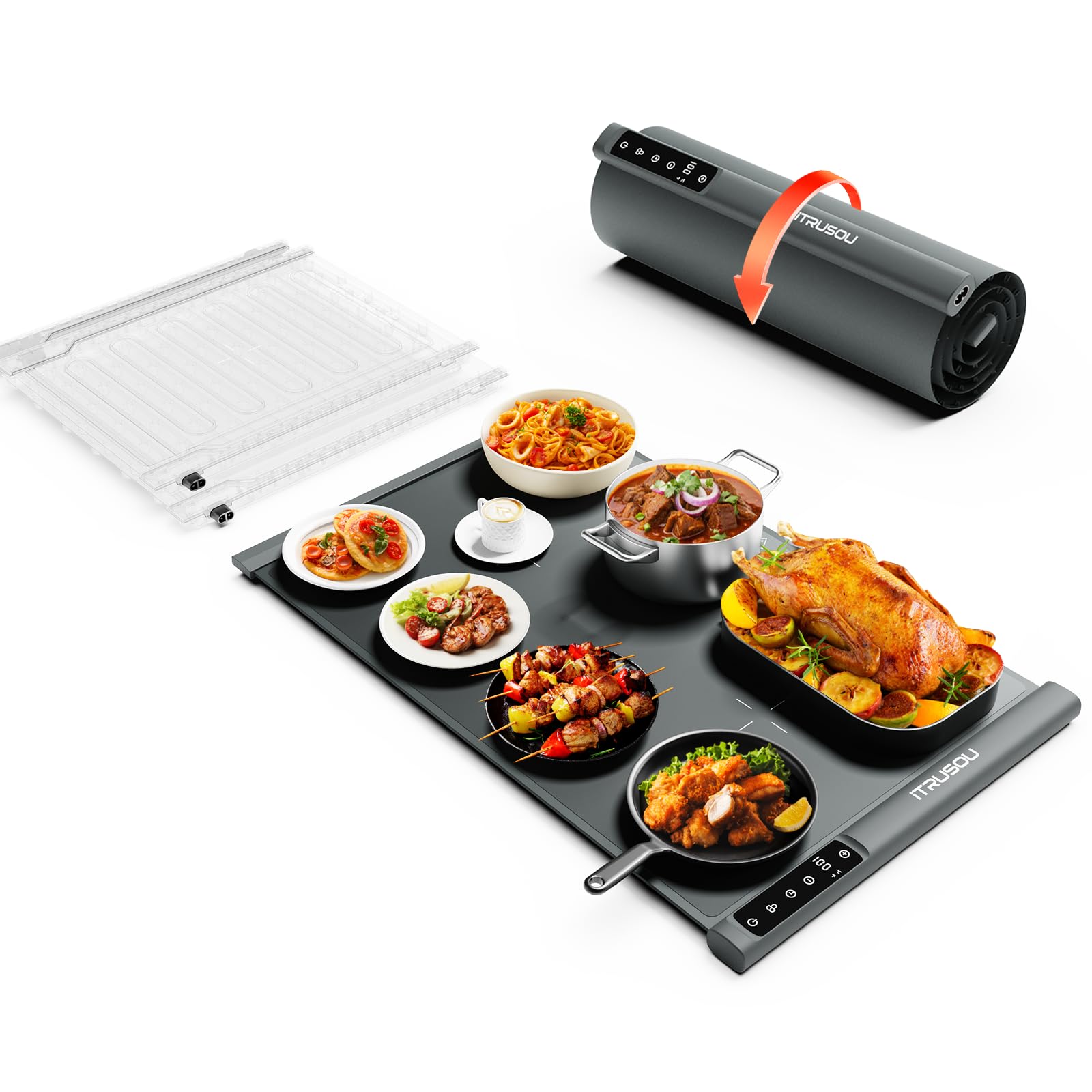 iTRUSOU mat calentador con paneles extendibles para ampliar capacidad de calentamiento