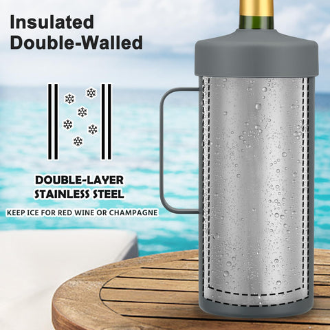 Itslife enfriador-vino tumbler evita fugas y conserva frío al viajar