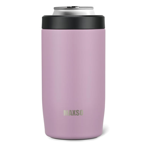 Itslife enfriador 4 en 1 para lata 12 oz violeta, cómodo de sostener al aire libre.