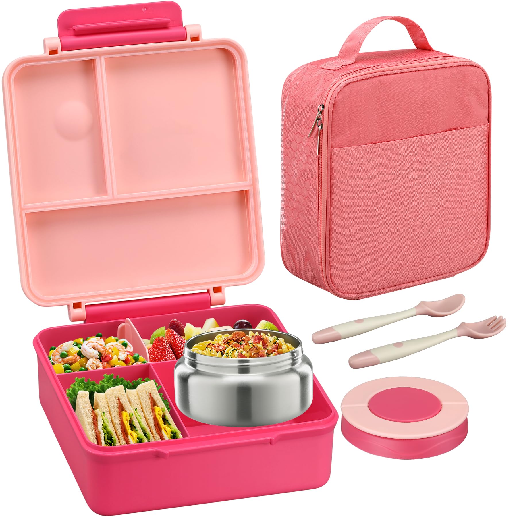 Itslife bento para niños con 4 compartimentos facilita organización de comidas escolares
