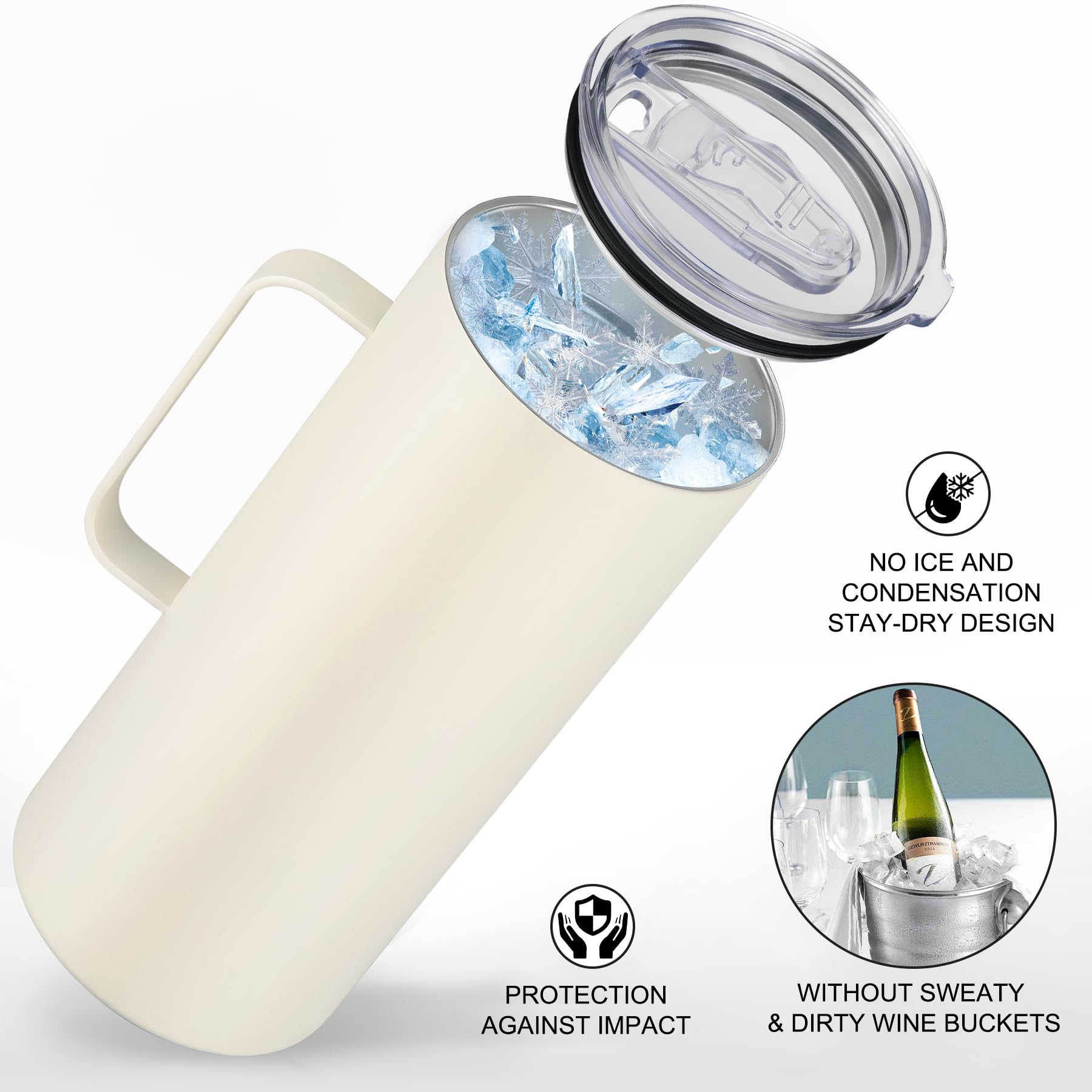 Itslife capacidad 42 onzas para botella y vaso en un solo kit.