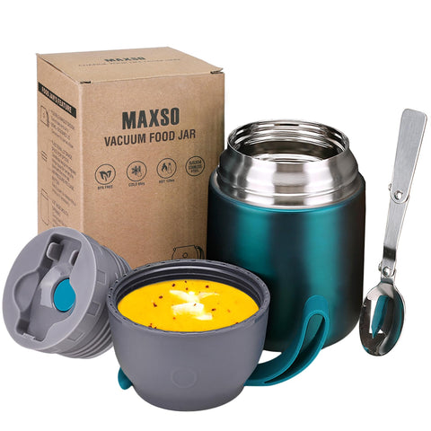 Itslife jarra termica 17oz verde mantiene caliente la comida para el almuerzo.